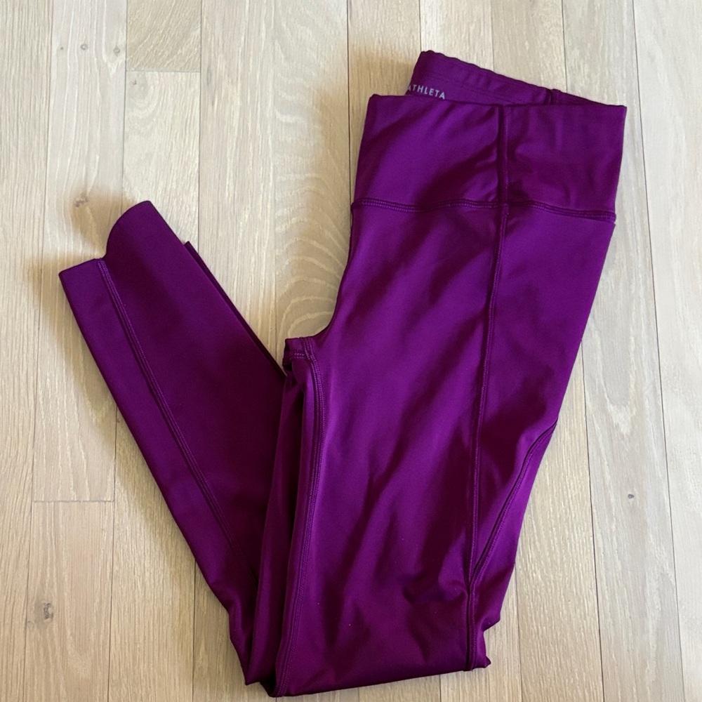 Athleta Magenta Velocity 7/8 Tights